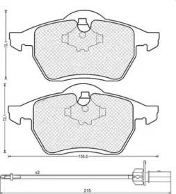 Комплект тормозных колодок (MAGNETI MARELLI: 430216170313)