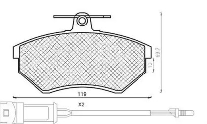 Комплект тормозных колодок (MAGNETI MARELLI: 430216170642)