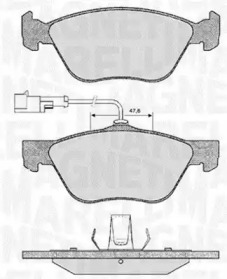 Комплект тормозных колодок (MAGNETI MARELLI: 363916060101)