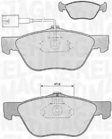 Комплект тормозных колодок (MAGNETI MARELLI: 363916060103)