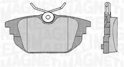 Комплект тормозных колодок (MAGNETI MARELLI: 363916060106)