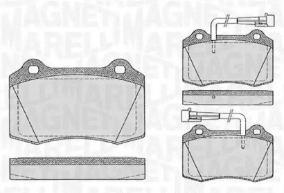 Комплект тормозных колодок (MAGNETI MARELLI: 363916060107)