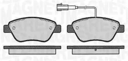 Комплект тормозных колодок (MAGNETI MARELLI: 363916060126)