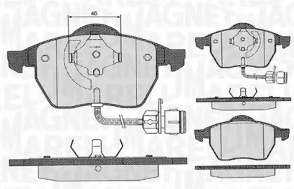 Комплект тормозных колодок (MAGNETI MARELLI: 363916060130)