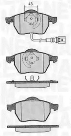 Комплект тормозных колодок (MAGNETI MARELLI: 363916060136)