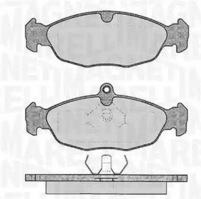 Комплект тормозных колодок (MAGNETI MARELLI: 363916060208)