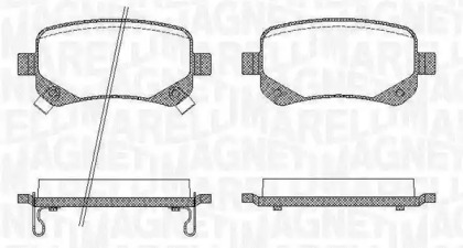 Комплект тормозных колодок (MAGNETI MARELLI: 363916060210)