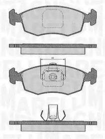 Комплект тормозных колодок (MAGNETI MARELLI: 363916060233)