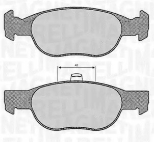 Комплект тормозных колодок (MAGNETI MARELLI: 363916060239)