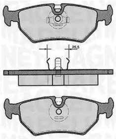 Комплект тормозных колодок (MAGNETI MARELLI: 363916060242)