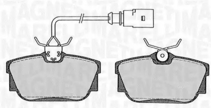 Комплект тормозных колодок (MAGNETI MARELLI: 363916060258)
