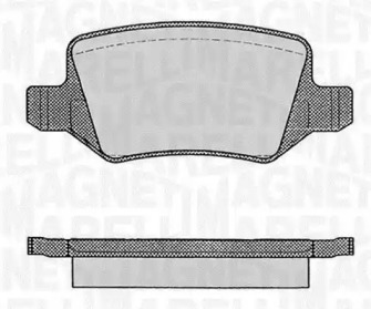 Комплект тормозных колодок (MAGNETI MARELLI: 363916060308)