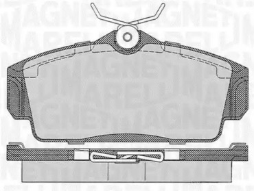 Комплект тормозных колодок (MAGNETI MARELLI: 363916060344)