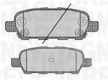 Комплект тормозных колодок (MAGNETI MARELLI: 363916060350)