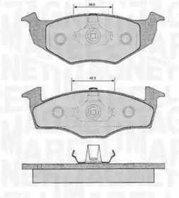 Комплект тормозных колодок (MAGNETI MARELLI: 363916060390)