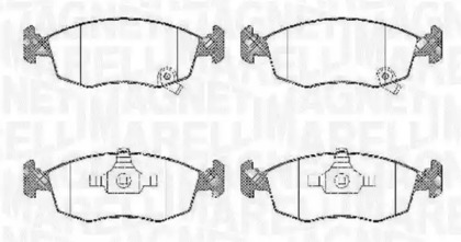 Комплект тормозных колодок (MAGNETI MARELLI: 363916060428)