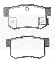 Комплект тормозных колодок (MAGNETI MARELLI: 363916060462)