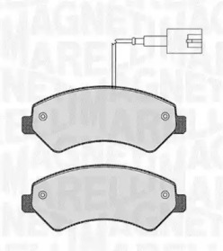 Комплект тормозных колодок (MAGNETI MARELLI: 363916060643)