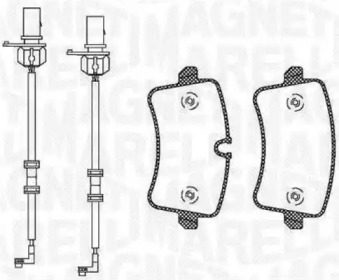 Комплект тормозных колодок (MAGNETI MARELLI: 363916060674)