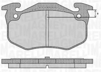 Комплект тормозных колодок (MAGNETI MARELLI: 363916060790)