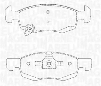 Комплект тормозных колодок (MAGNETI MARELLI: 363916060813)