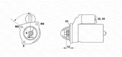 Стартер (MAGNETI MARELLI: 063103023010)