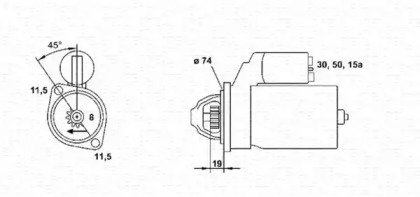 Стартер (MAGNETI MARELLI: 943241013010)