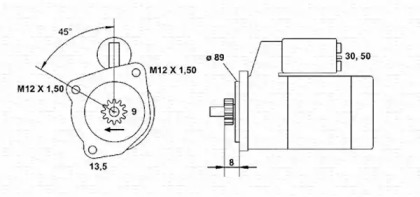 Стартер (MAGNETI MARELLI: 943241016010)