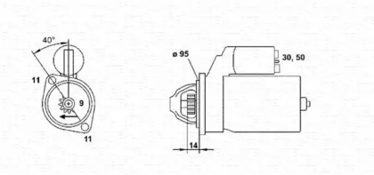 Стартер (MAGNETI MARELLI: 943241031010)