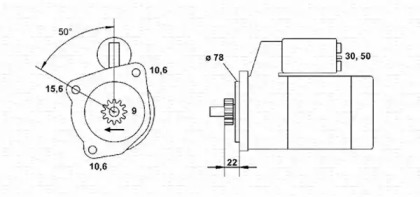 Стартер (MAGNETI MARELLI: 943241107010)