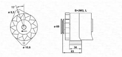 Генератор (MAGNETI MARELLI: 943346033010)