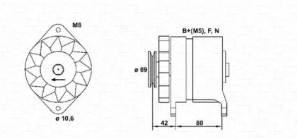 Генератор (MAGNETI MARELLI: 943346046010)