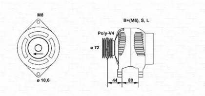 Генератор (MAGNETI MARELLI: 943346048010)