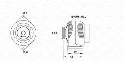 Генератор (MAGNETI MARELLI: 943346068010)