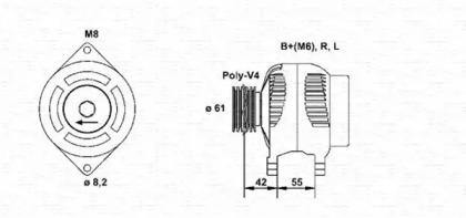 Генератор (MAGNETI MARELLI: 943346088010)