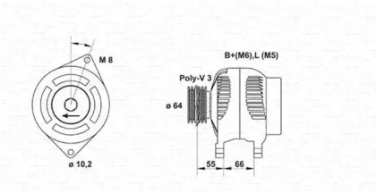 Генератор (MAGNETI MARELLI: 943346198010)