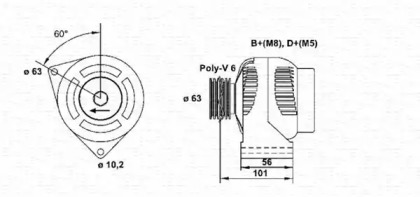 Генератор (MAGNETI MARELLI: 943346223010)