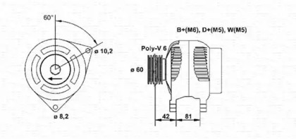 Генератор (MAGNETI MARELLI: 943355001010)