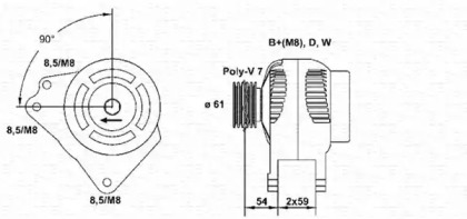 Генератор (MAGNETI MARELLI: 943355007010)