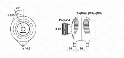 Генератор (MAGNETI MARELLI: 943355021010)