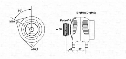 Генератор (MAGNETI MARELLI: 943355045010)