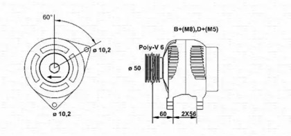 Генератор (MAGNETI MARELLI: 943355054010)