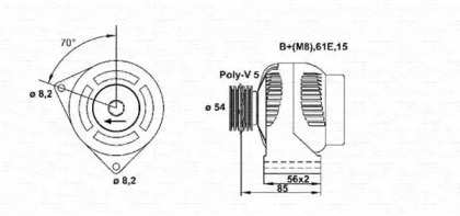 Генератор (MAGNETI MARELLI: 943355098010)