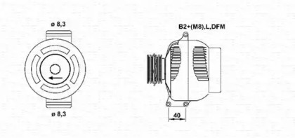 Генератор (MAGNETI MARELLI: 943355164010)