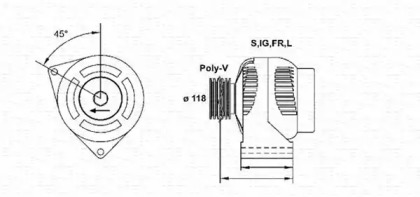 Генератор (MAGNETI MARELLI: 943355176010)