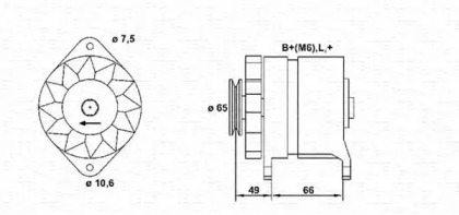 Генератор (MAGNETI MARELLI: 943356148010)