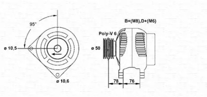 Генератор (MAGNETI MARELLI: 943356551010)