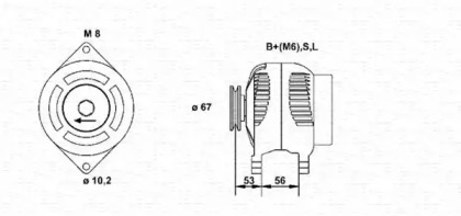 Генератор (MAGNETI MARELLI: 943356553010)