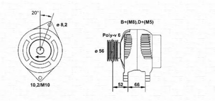 Генератор (MAGNETI MARELLI: 943356568010)