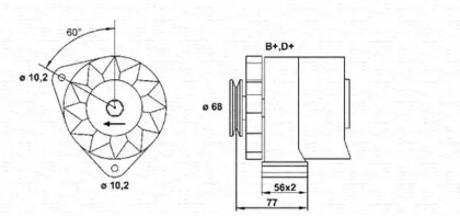 Генератор (MAGNETI MARELLI: 943356619010)